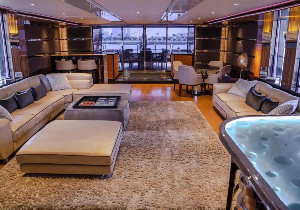 Queen Skyfall – main salon Skyfall main salon interior